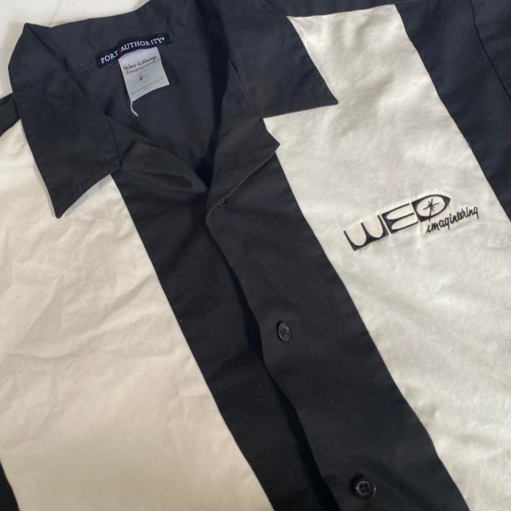 Walt Disney WED Imagineering‎ Exclusive Bowling Shirt Black Port Authority Large